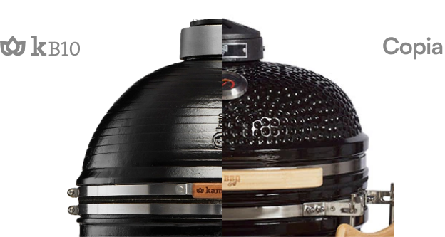 Kamado original y copia